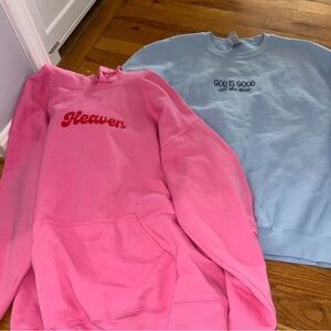 Bringing heaven to earth and God is good sweatshirts